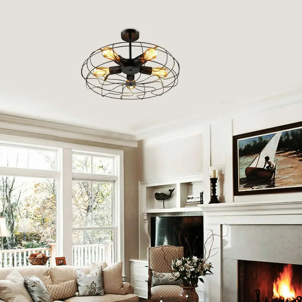 Maliben | Retro Cage Ceiling Lamp