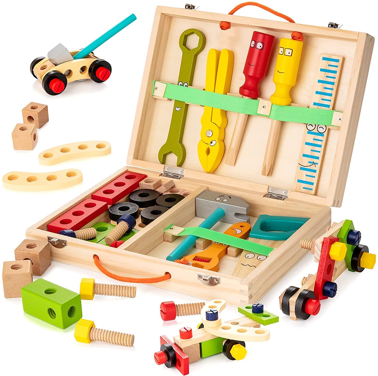 Maliben | Ecotoys Colorful Tool Box | Educational And Creative - Diy Toys For Children