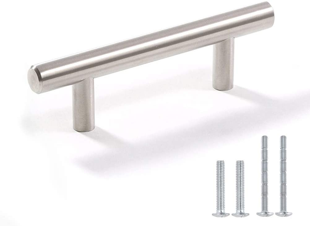 Maliben | Brushed Nickel Modern Stainless Steel Drawer Hardware T-Bar Handles