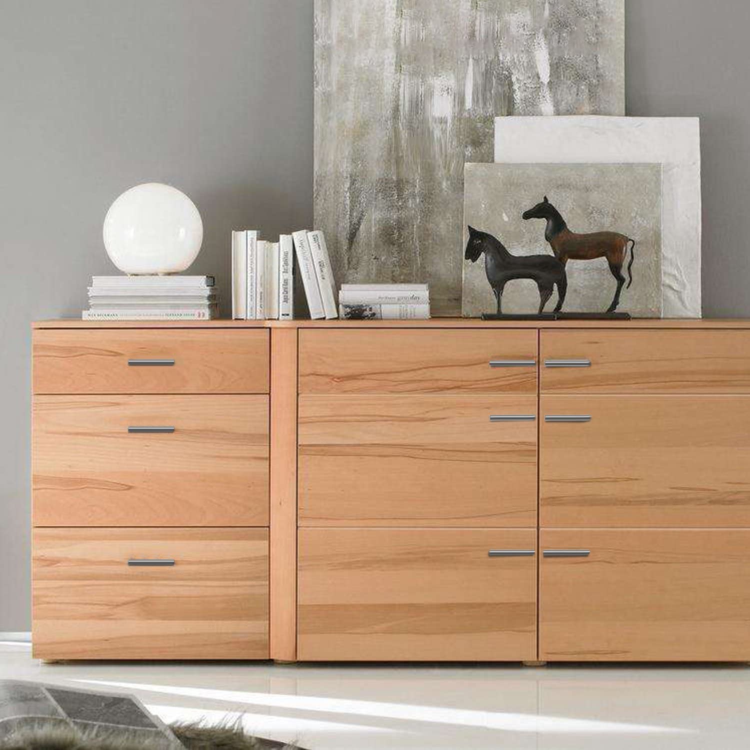 Maliben | Brushed Nickel Modern Stainless Steel Drawer Hardware T-Bar Handles