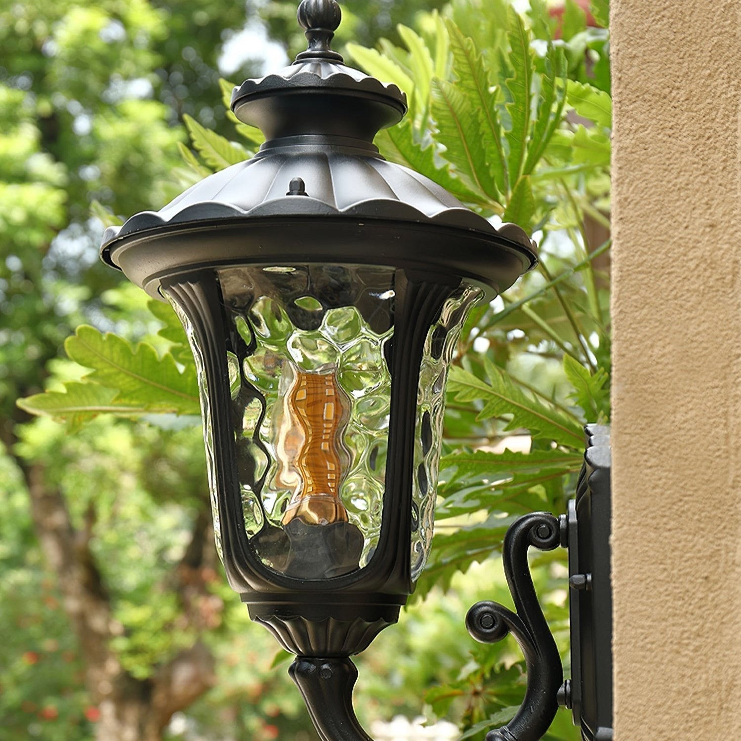 Maliben | Waterproof Retro Outdoor Wall Lamp Frosted Glass