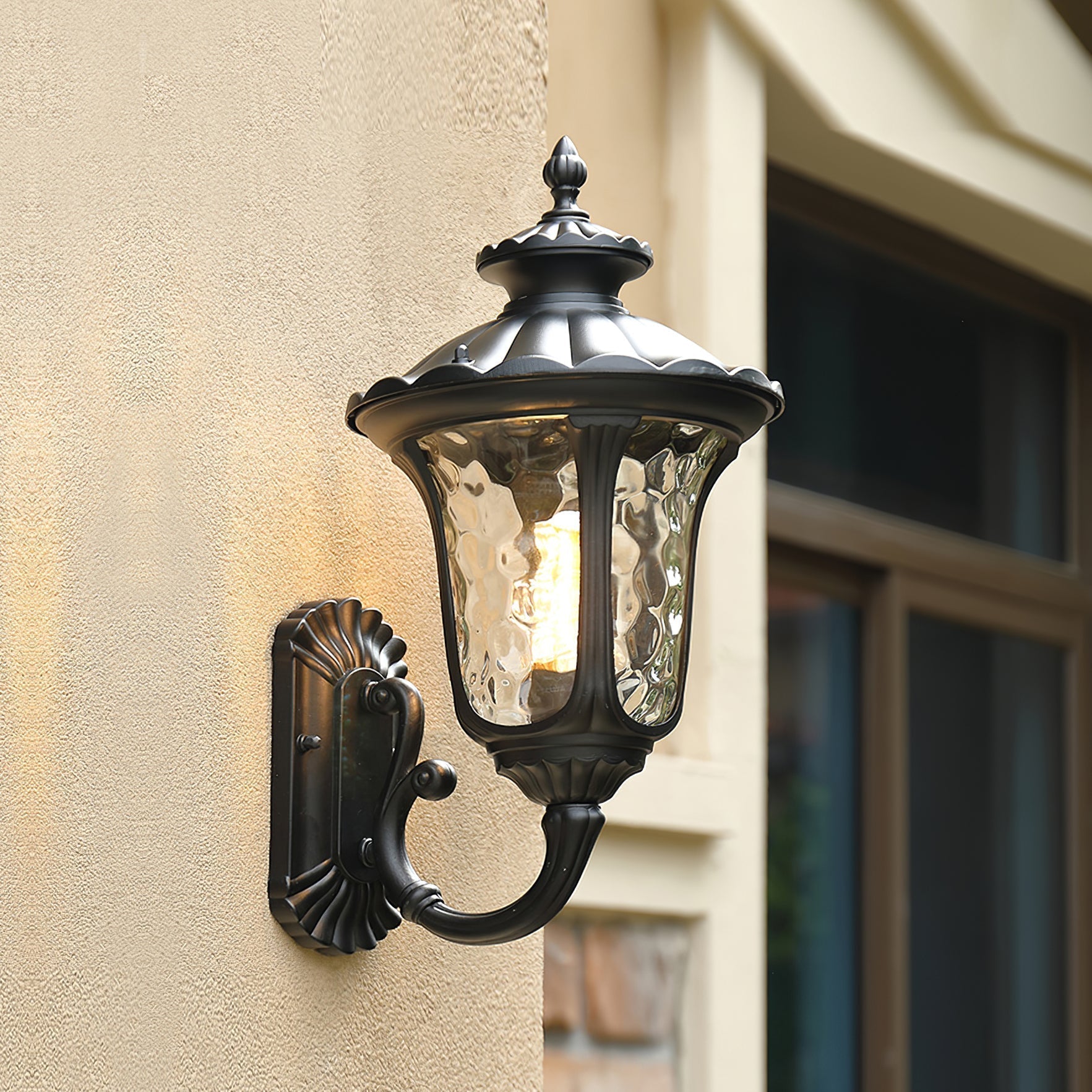 Maliben | Waterproof Retro Outdoor Wall Lamp Frosted Glass