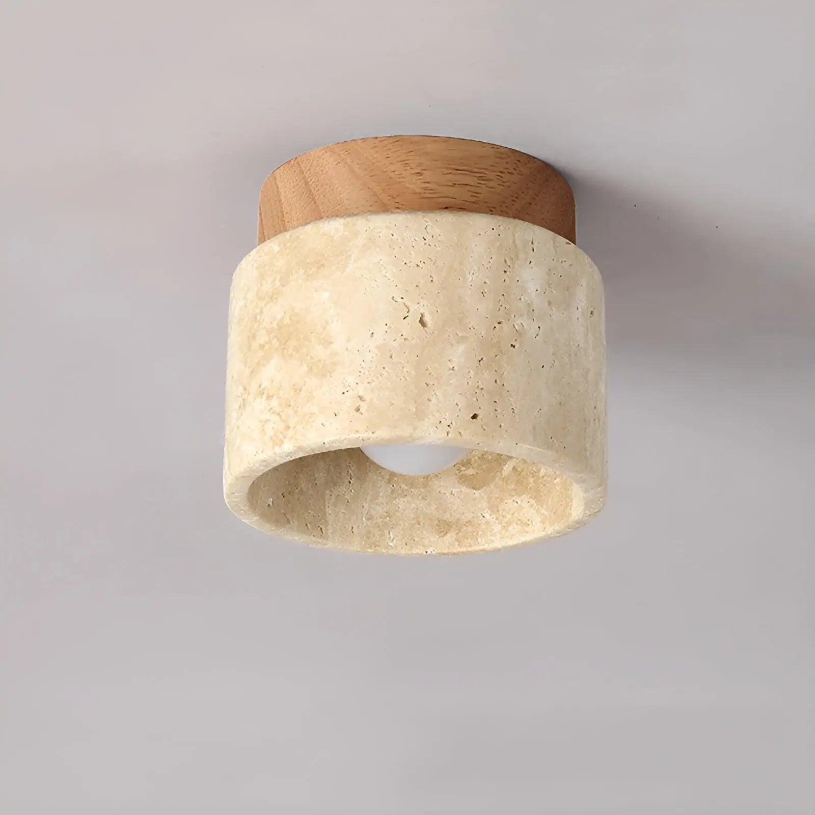Maliben | Rustic Travertine Ceiling Lamp - Travaglow