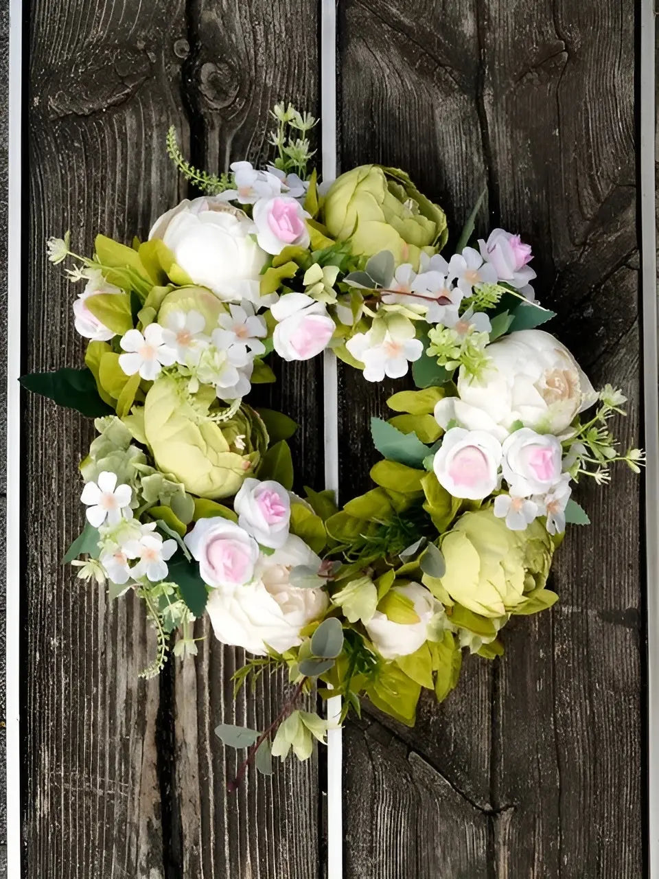 Maliben | Artificial Wreath - AutumnBloom - Outdoor & Peonies - Cozy Autumn Decoration