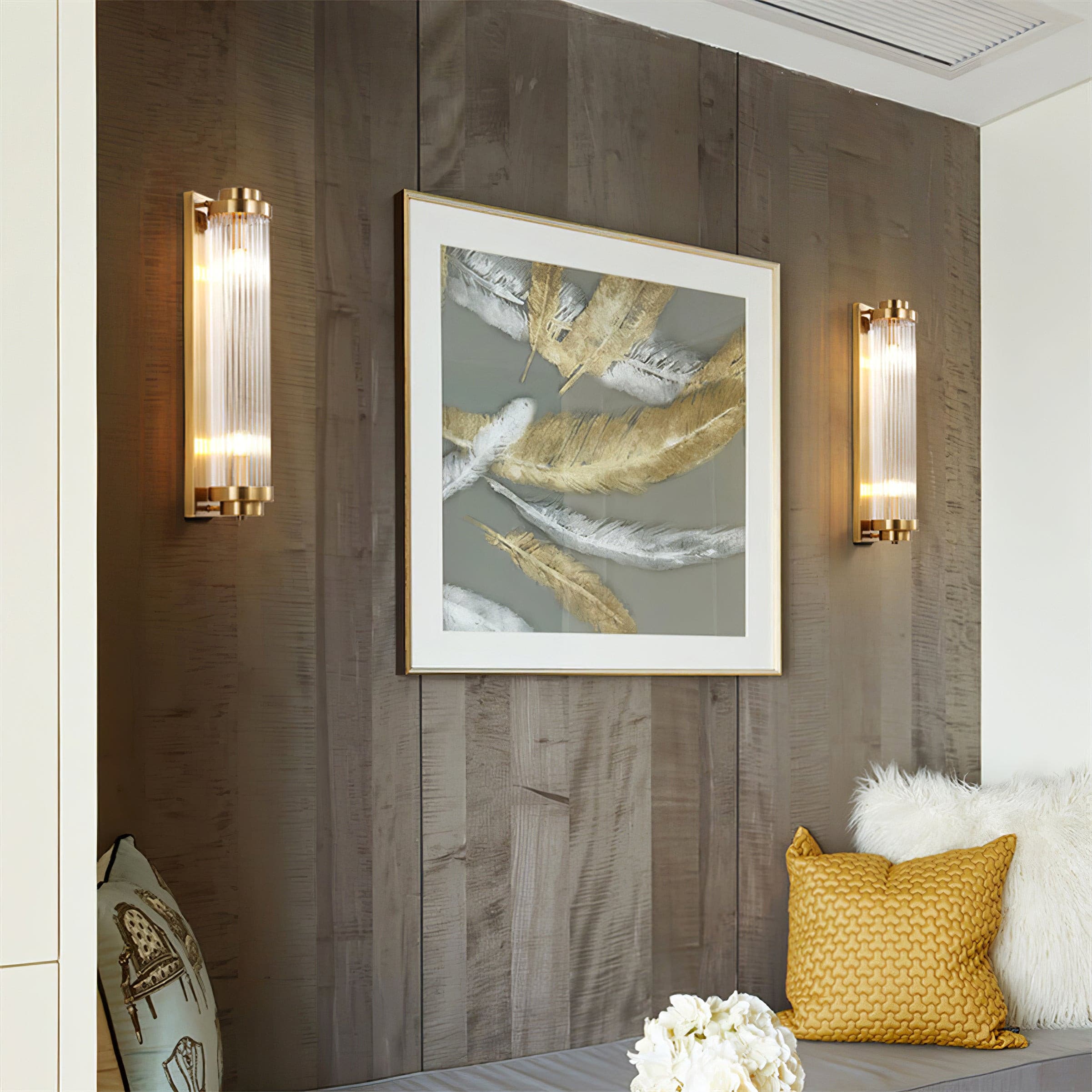 Maliben | VIntage Glass Wall Lamp With Led in Retro Style