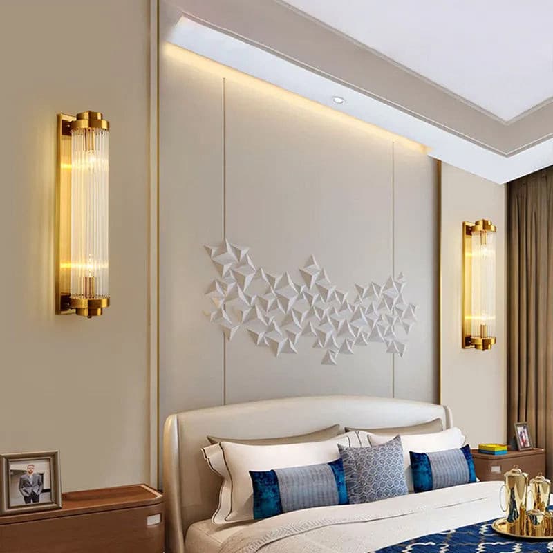 Maliben | VIntage Glass Wall Lamp With Led in Retro Style