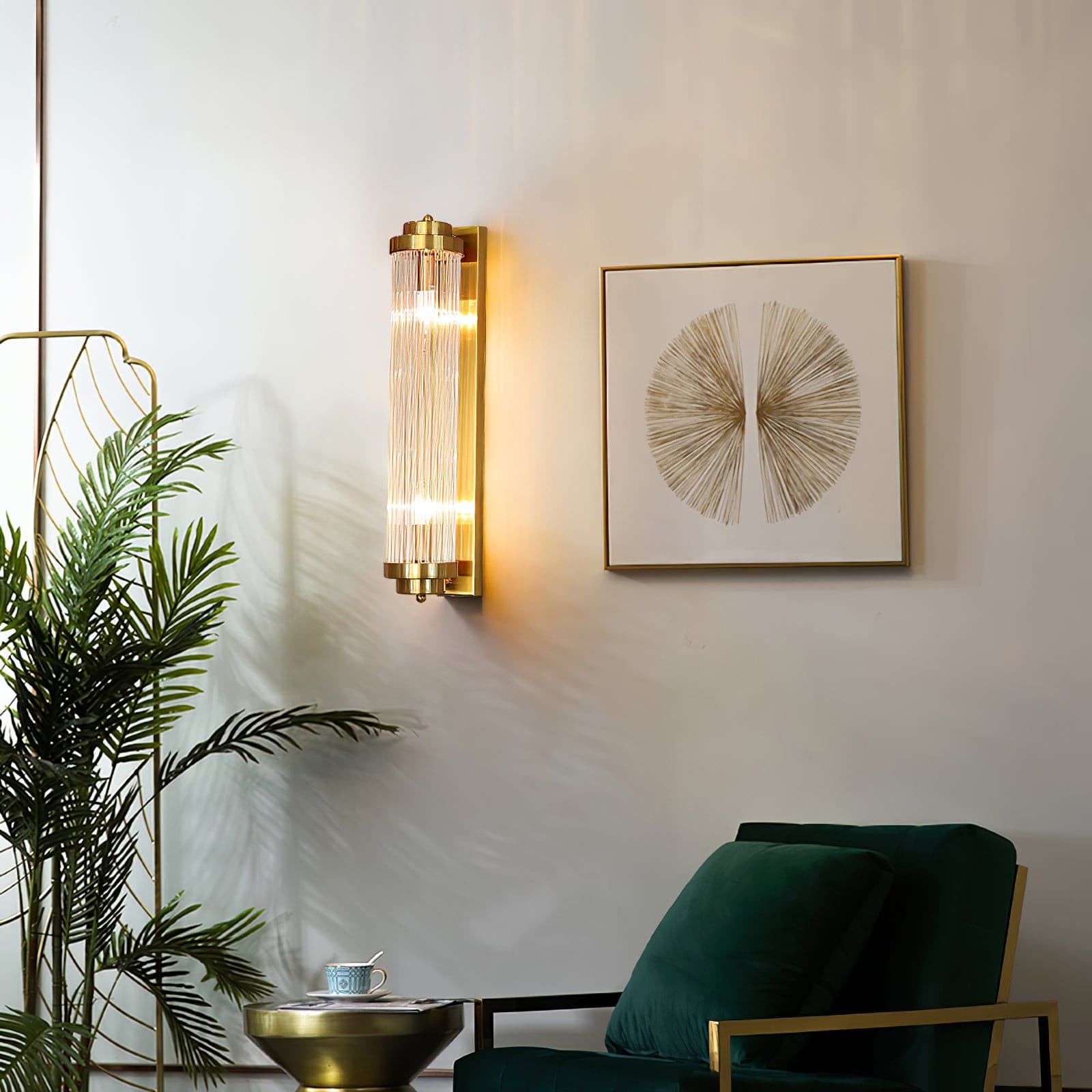 Maliben | VIntage Glass Wall Lamp With Led in Retro Style