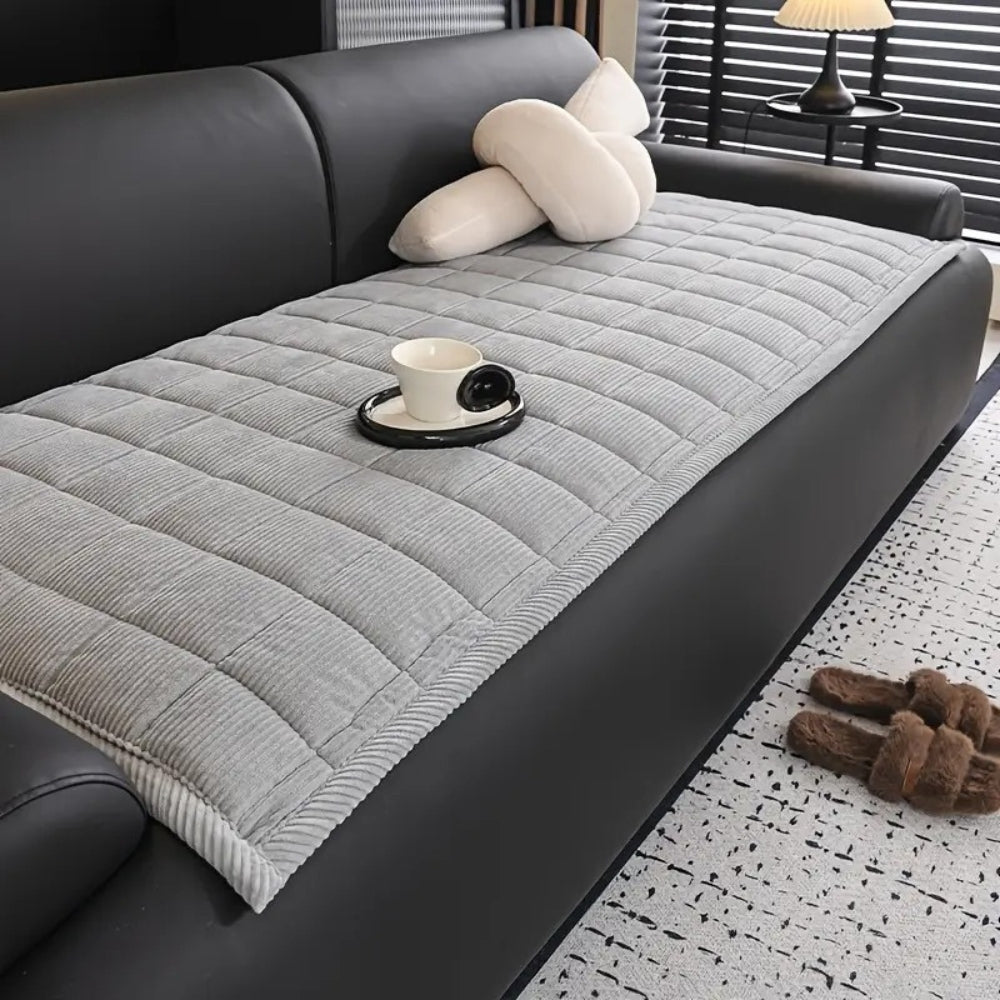 Maliben | Metro Line Quilted Couch Cover Mat
