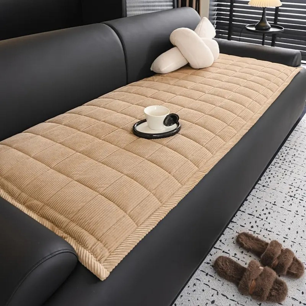 Maliben | Metro Line Quilted Couch Cover Mat