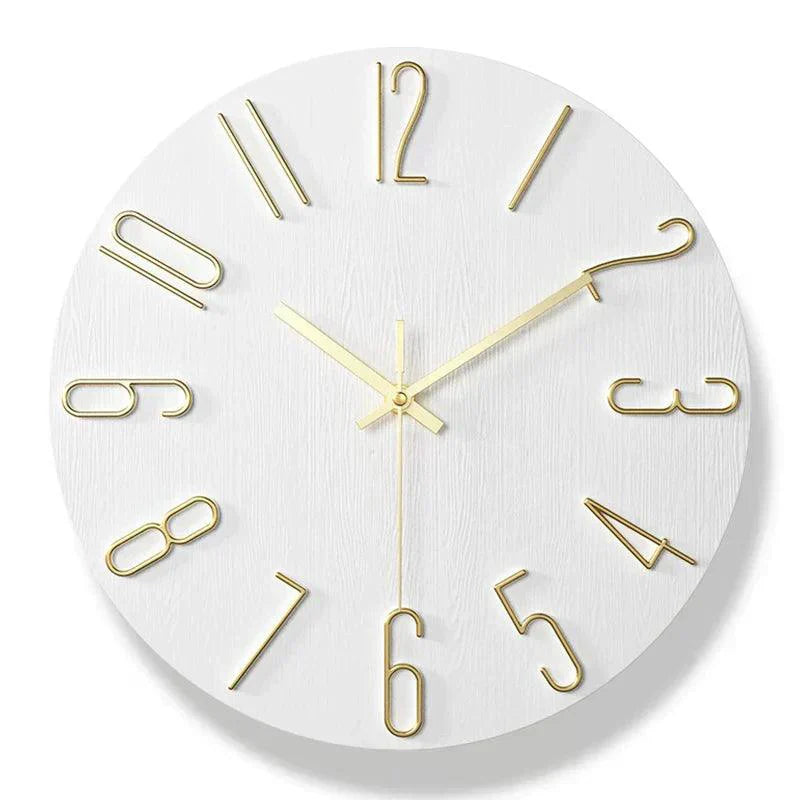 Maliben | Frameless Wall Clock Made of Wood – Nordic Minimalist Silent Clock for Modern Home Decor
