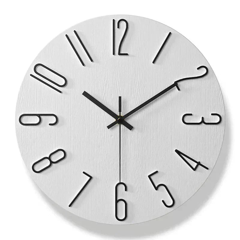 Maliben | Frameless Wall Clock Made of Wood – Nordic Minimalist Silent Clock for Modern Home Decor