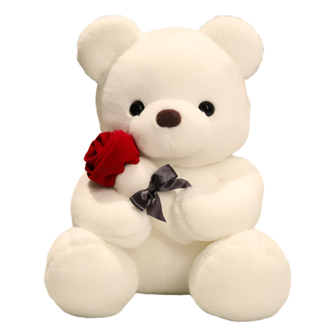 Maliben | Rosebear Plush Bear | 3-In-1 Teddy Bear With Roses, 23-45 Cm – A Loving Symbol Of Affection