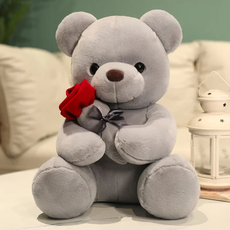 Maliben | Rosebear Plush Bear | 3-In-1 Teddy Bear With Roses, 23-45 Cm – A Loving Symbol Of Affection