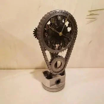 Maliben | Watch chain with movement - Silent rotating table clock