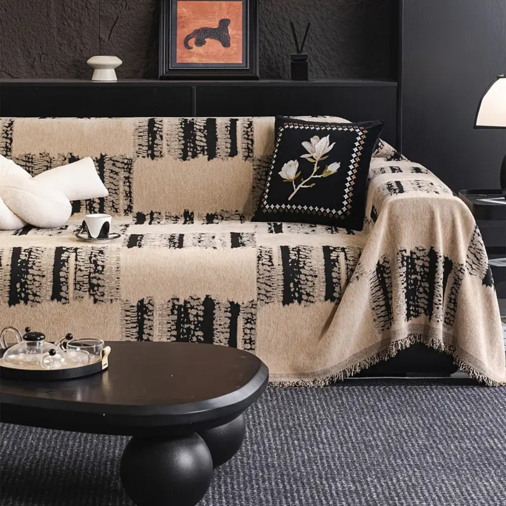 Maliben | Rustic Abstract Chenille Sofa Cover
