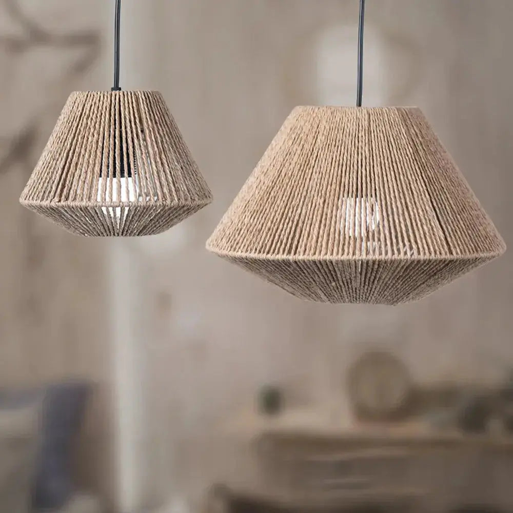 Maliben | Elegant Rattan Pendant Lamp – Rustic Geometric Lighting For Any Space