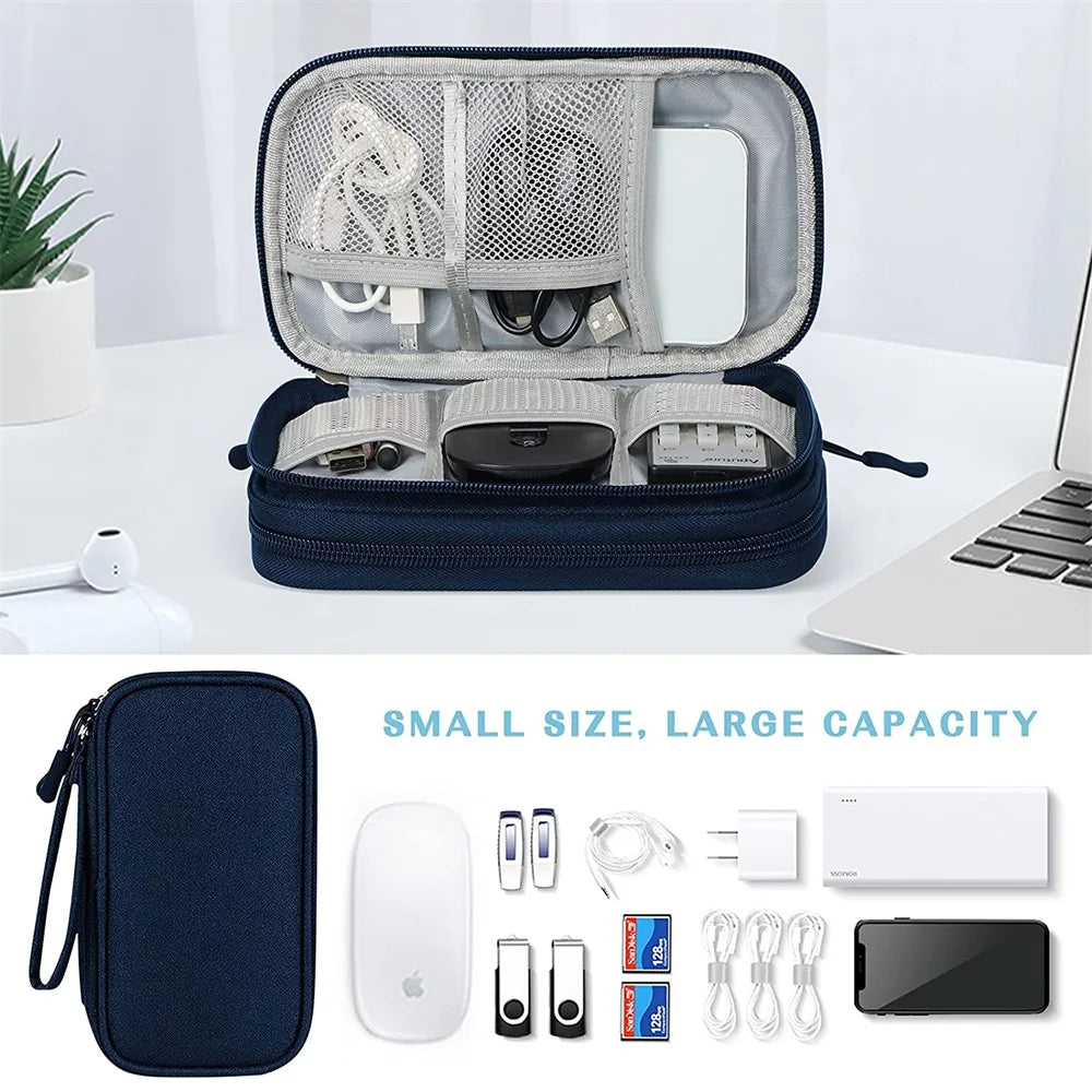 Maliben | Techviva Packsafe Electronic Organizer Bag | 2-Layer & Waterproof | For Cables, Chargers, Usb & Accessories | Compact & Portable