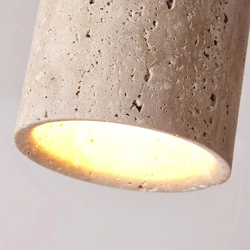 Maliben | Travertine Ceiling Light - Refined Elegance - Soft Light - Unique Design