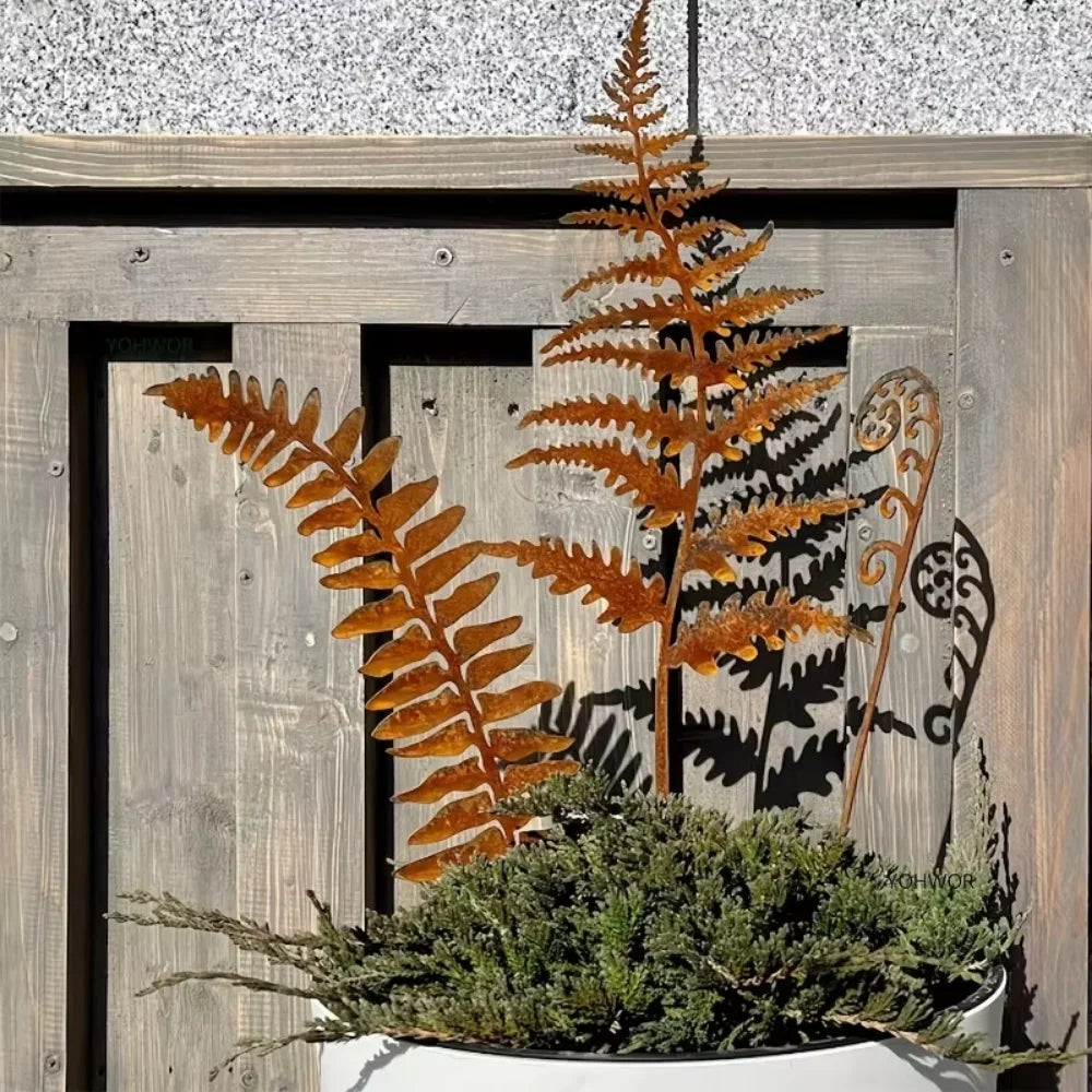Maliben | Ferroblatt Rust Decoration Leaf Sculpture | Metal Garden Stake For Outdoors & Indoors | Weatherproof & Stylish | Autumn Decoration For Garden & Home