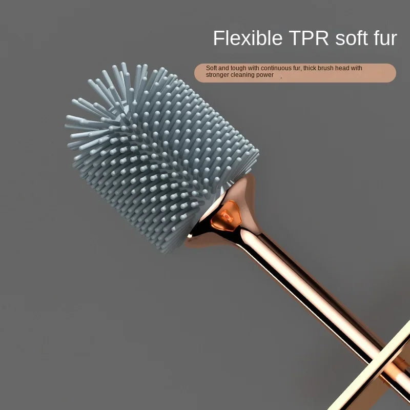 Maliben | Cleanflex Toilet Brush Set | Wall-Mounted Without Drilling | Deep Cleaning With Soft Tpr Bristles