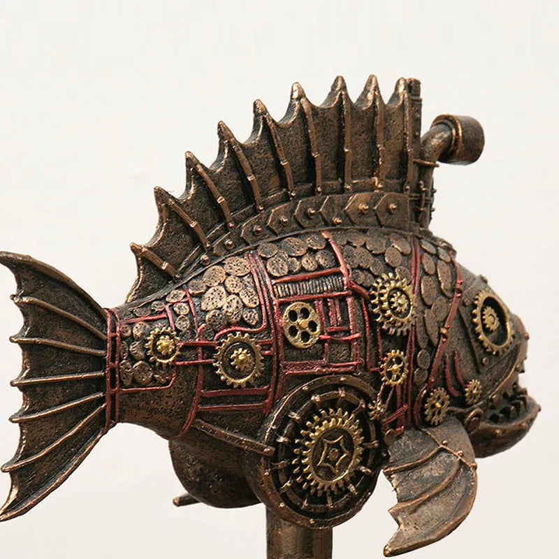 Maliben | Steampunk Mechanical Blackfish Figurine