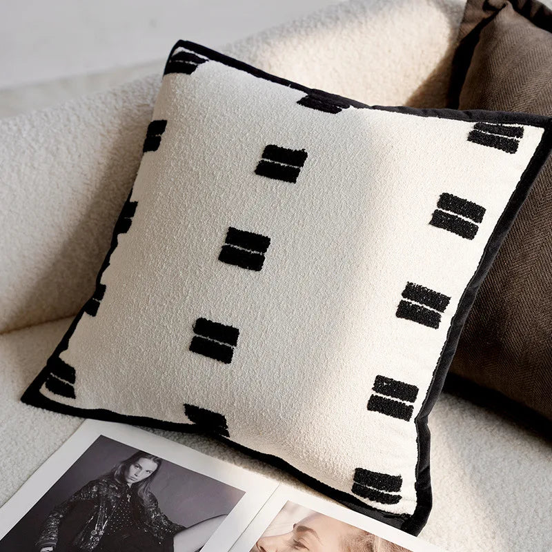 Maliben | Luxury Embroidered Decorative Cushion With Horse Print For Sofa And Living Room