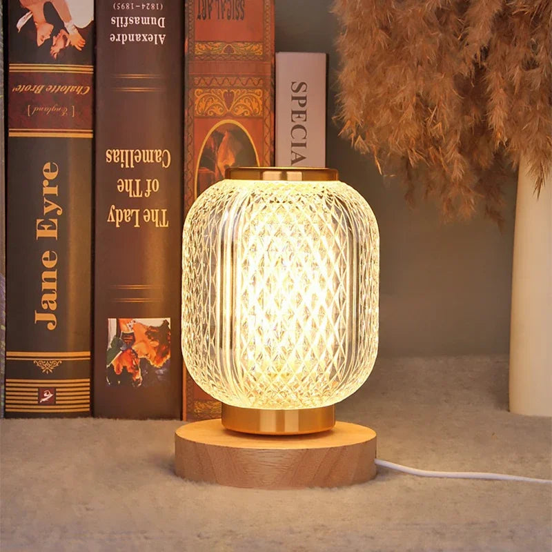 Maliben | Dimmable Crystal Table Lamp - Stylish Golden Dimmable Table Lamp With Luxurious Crystal Design