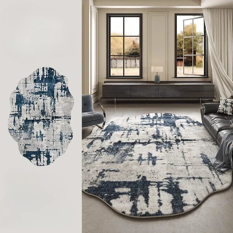 Maliben | Irregular Plush Rug Light Luxury Washable For Bedroom And Living Room
