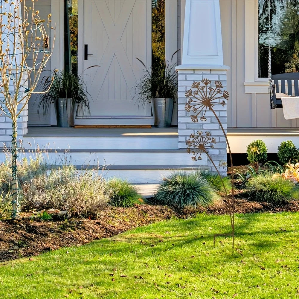 Maliben | Florandis Metal Garden Stake Flower | Decorative Stake For Balcony, Bed & Plant Pot | Weatherproof & Detailed