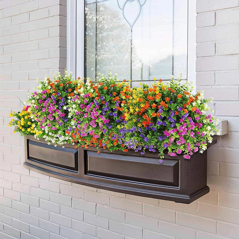 Maliben | Artificial Flowers Florasun | Uv-Resistant & Weatherproof | Hanging Decorative Plants For Garden & Balcony | Easy Care & Evergreen