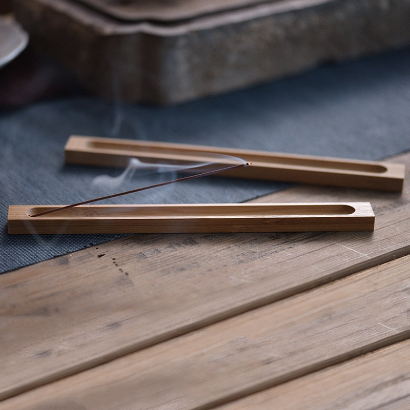 Maliben | SAndalwood Base Wood Incense Stick Holder - 23cm Line Incense Vessel For Home Decor and Aromatherapy