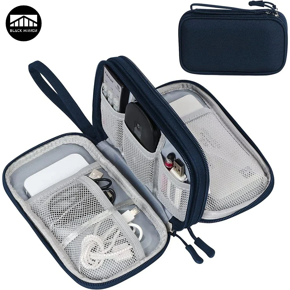 Maliben | Techviva Packsafe Electronic Organizer Bag | 2-Layer & Waterproof | For Cables, Chargers, Usb & Accessories | Compact & Portable