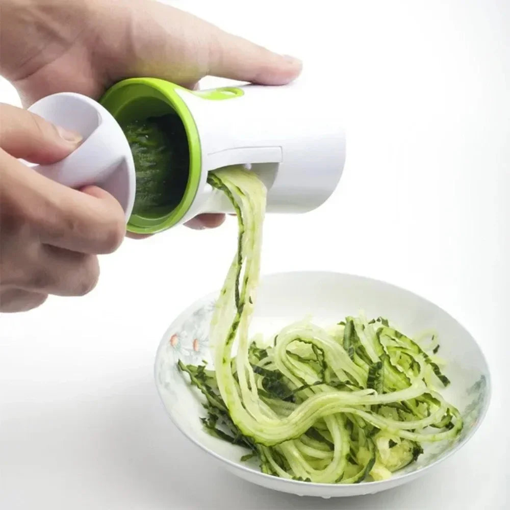 Maliben | Veggitwist Spiral Cutter | For Vegetables & Cheese | Manual & Compact | Stainless Steel & Bpa-Free Plastic