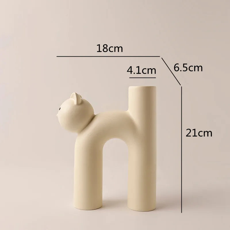 Maliben | Mini Cat Elegant Minimal H-Shaped Flower Vase