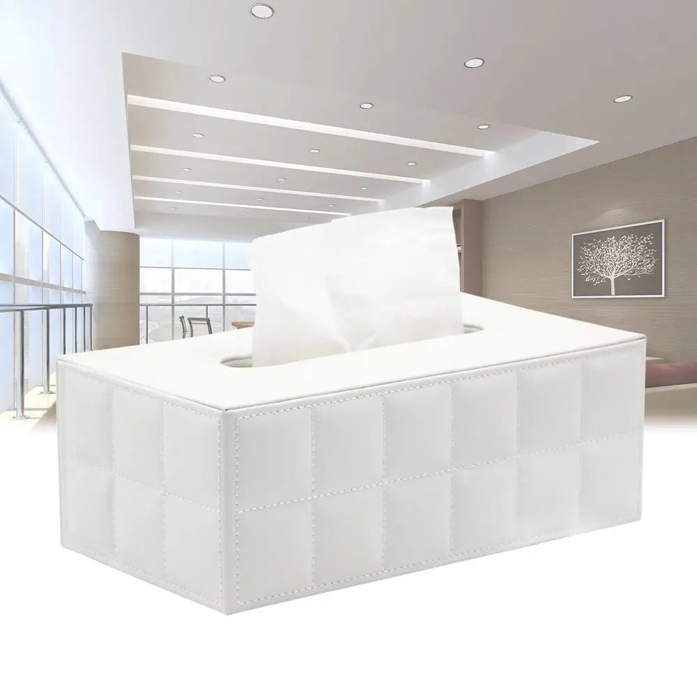 Maliben | Modern Tissue Box Holder Square, Napkin Holder Pump Paper Case Dispenser, Facial Tissue Box Cover for Home Bathroom Office Desk