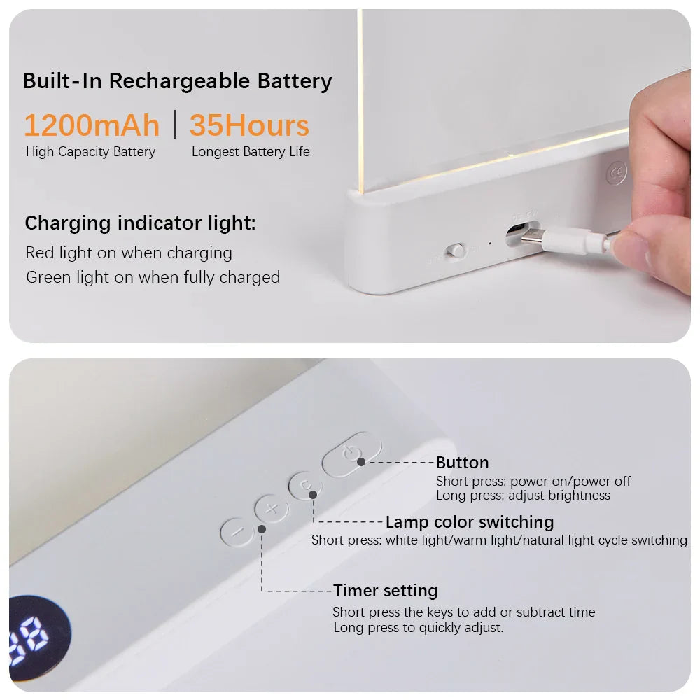 Maliben | Lexora Booklight Led Reading Lamp Bookmark | Portable & Ultra-Thin | Night & Travel Light | Usb 5v | Abs