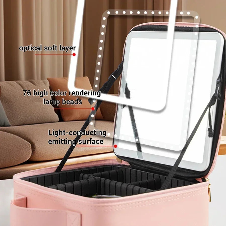 Maliben | Led Mirror Travel Makeup Organizer Bag