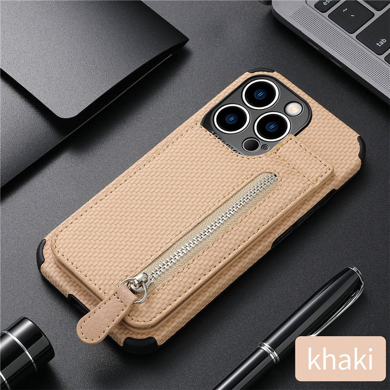 Maliben | Zip Zip Elegance Wallet Iphone Case