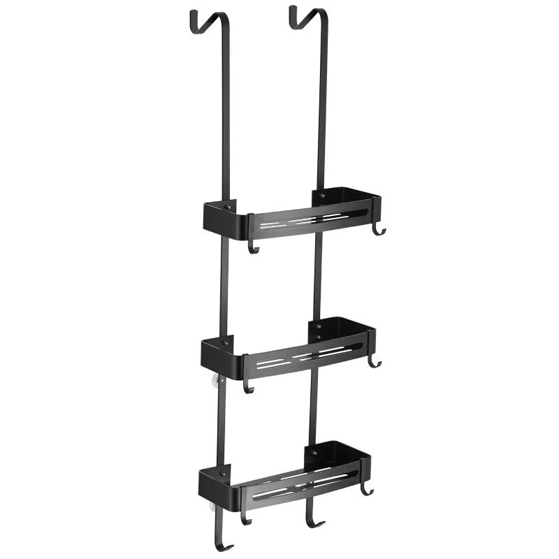 Maliben | Sleek Shower Nail-Free Dual Layer Organizer Rack
