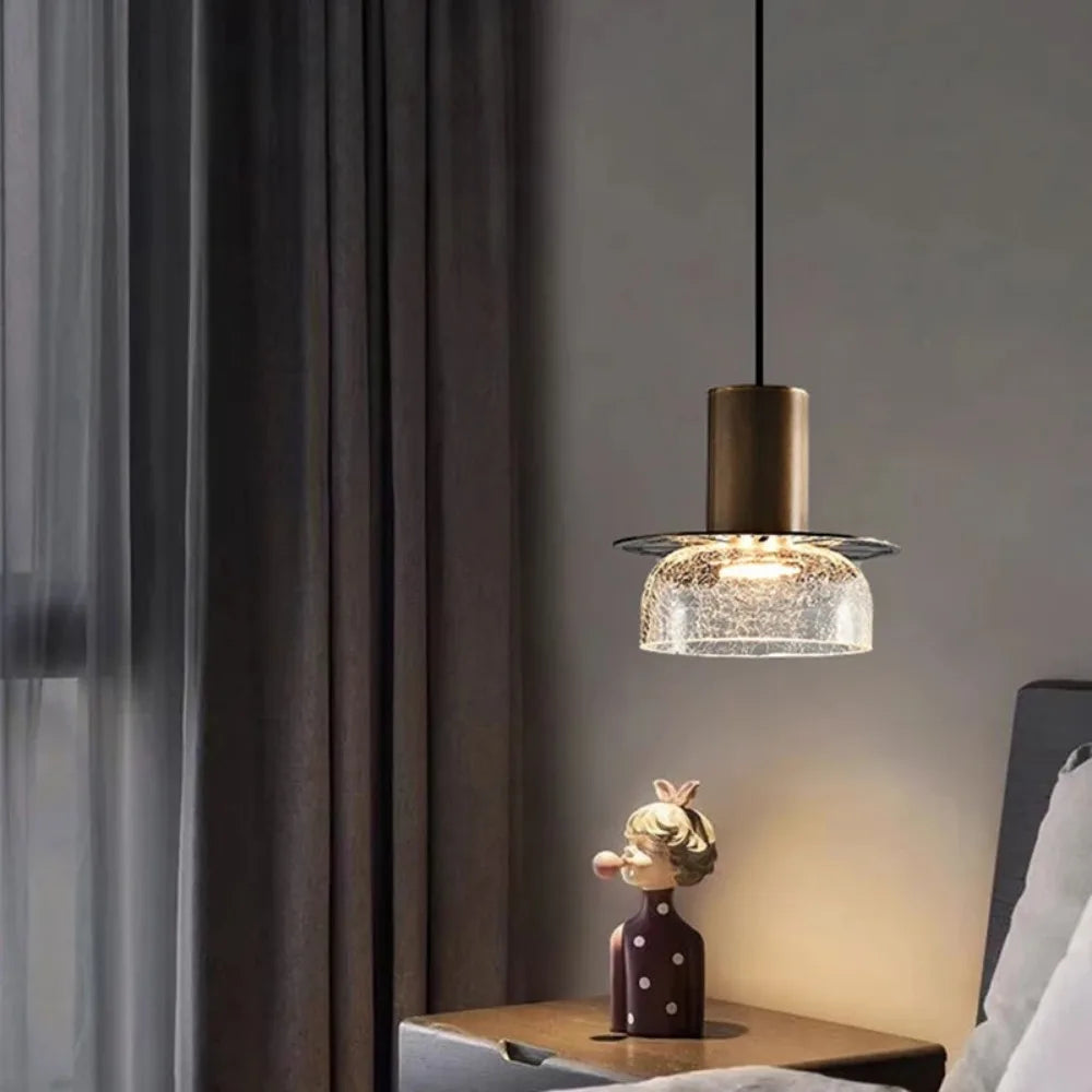 Maliben | Modern Creative Glass Pendant Lamp With Cracked Effect