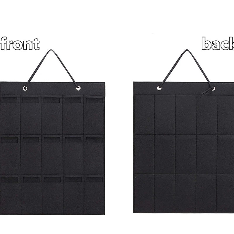 Maliben | Glasspace Organizer | Wall-Mounted Glasses Holder | Foldable Sunglasses Storage Bag | Space-Saving & Dustproof | 42 × 38 Cm