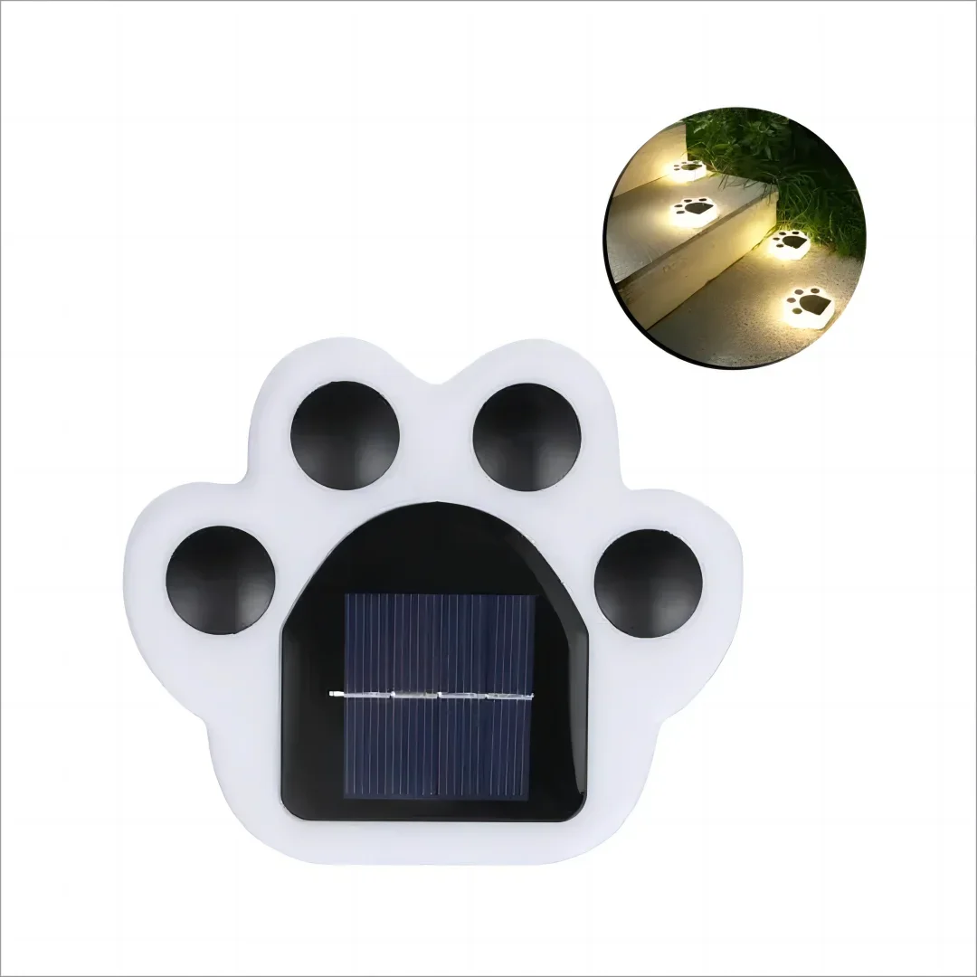 Maliben | Glowing Paw Led Solar Pathway Outdoor Lights