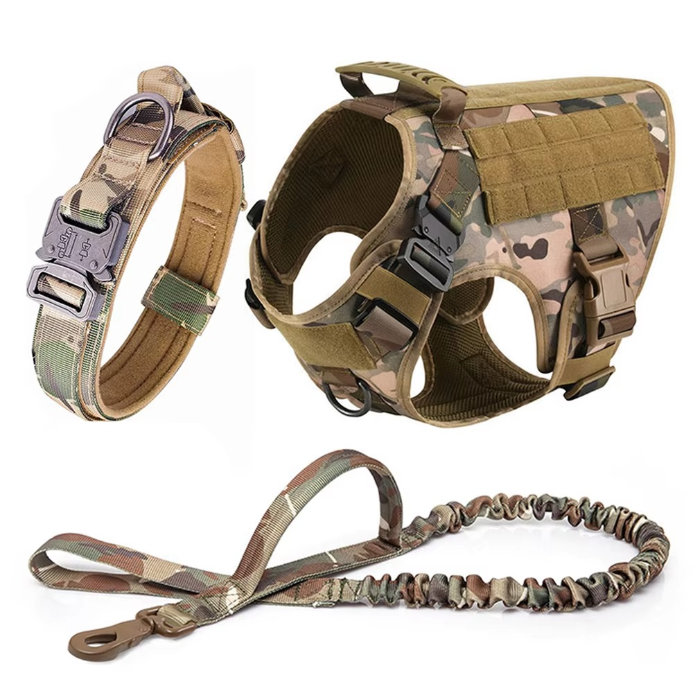 Maliben Tactical Dog Harness and Leash Set for Medium and Large Dogs