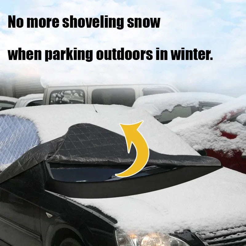 Maliben | Frostguard Ultra | Extra Large Car Windshield Cover | 3-Window Design | Protection Against Snow, Ice, Sun & Dust | Windproof & Quick Installation