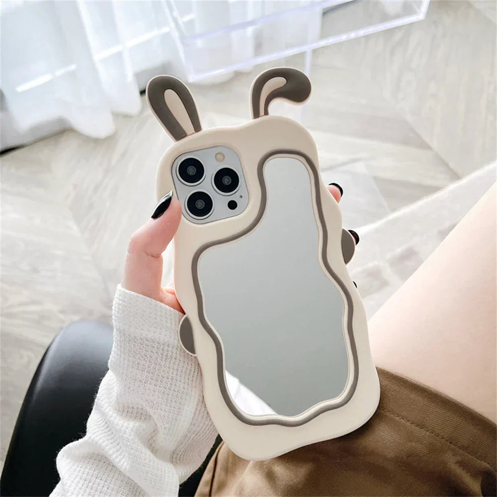 Maliben | Rabbit Ear Make-Up Mirror Iphone Case