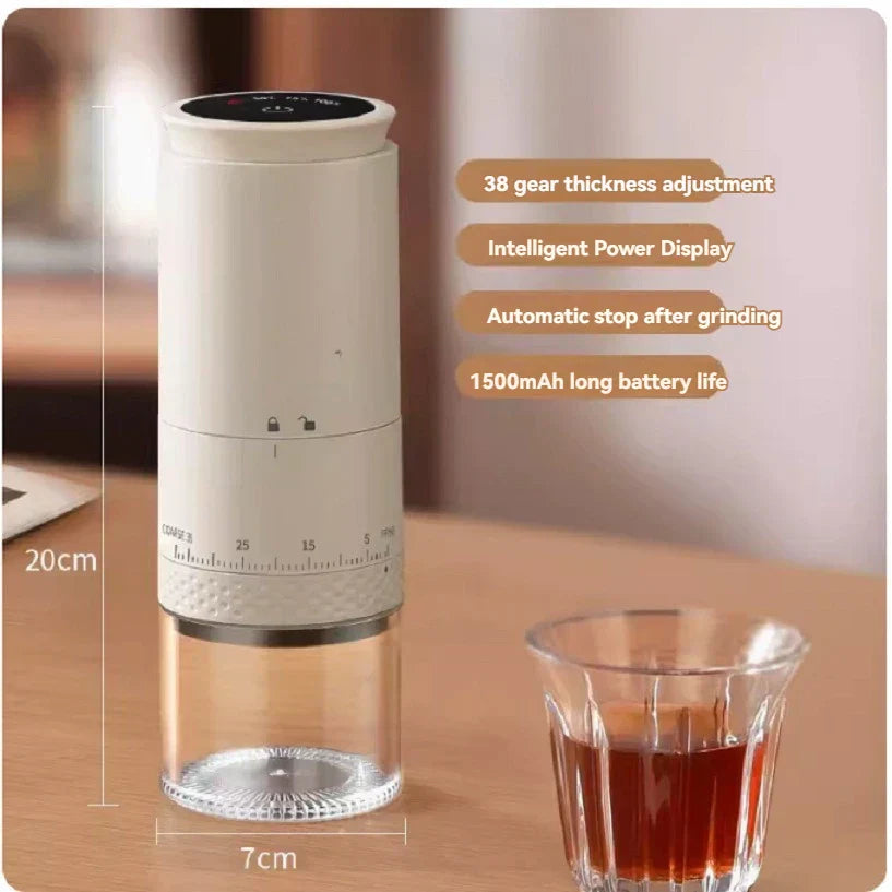 Maliben | 1500mah Electric Coffee Grinder External Adjustable Type-C Charging Coffee Grinder Bean Grinding Machine Coffee Maker