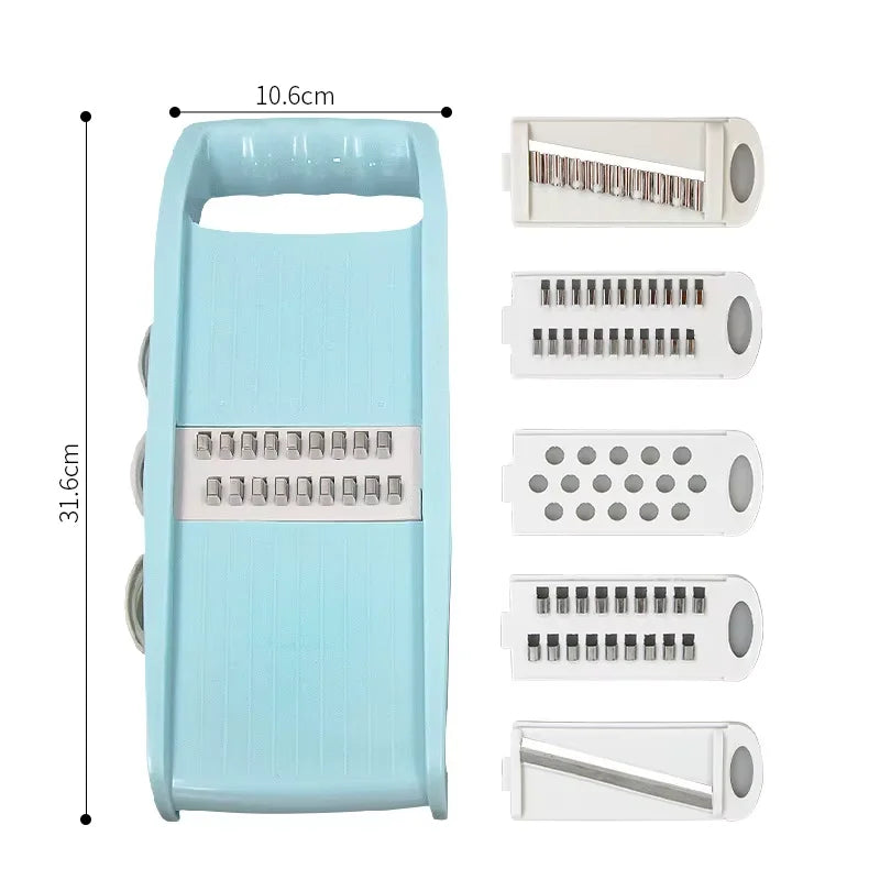 Maliben | Vegetable Cutter 5-In-1 | Manual & Multifunctional | Grater, Slicer, Dicer | Küchenmeister® Kitchen Helper