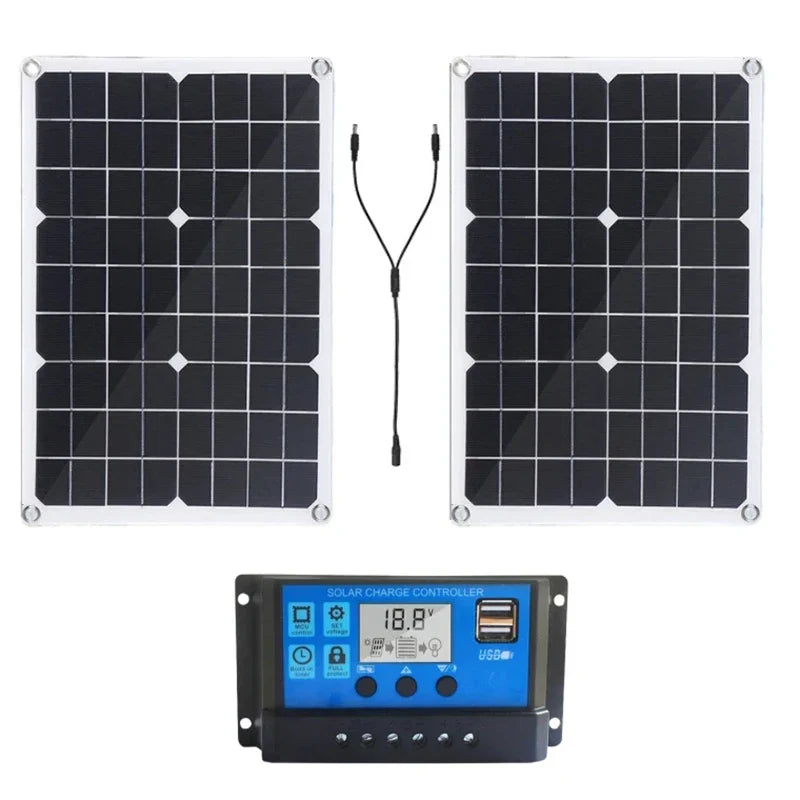 Maliben | Solavibe Solar Panel 1200w | Flexible 12v Charging Panel | 2x Usb & 100a Charge Controller | Outdoor Camping