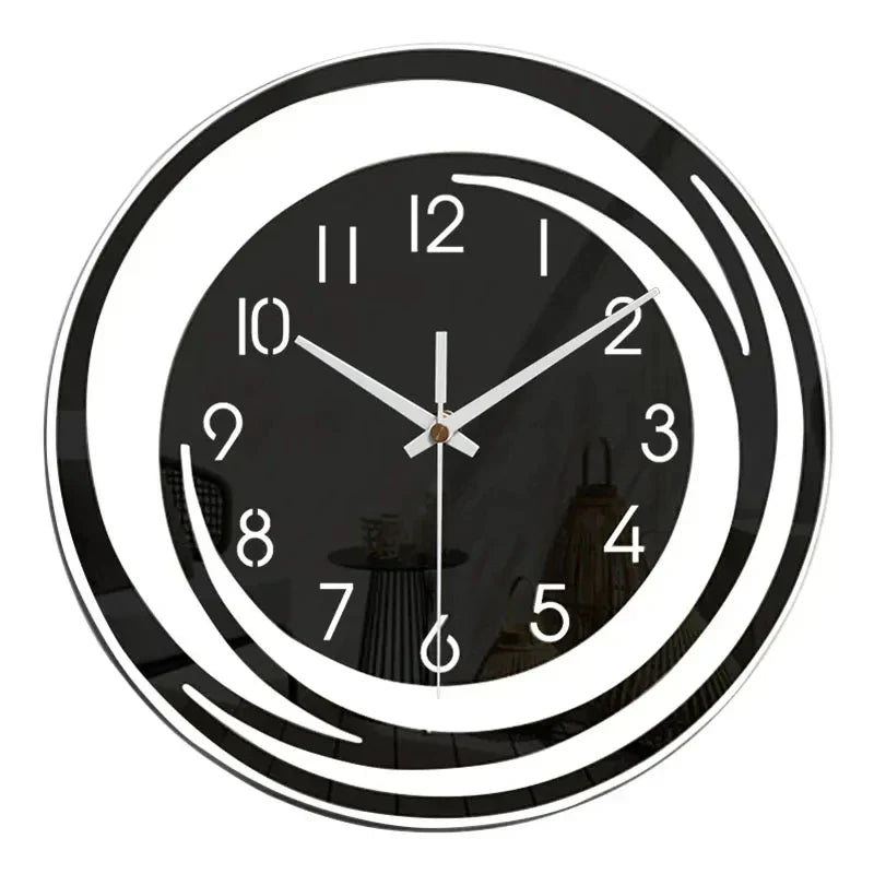 Maliben | Acrylic Wall Clock - Scandinavian Design - Black - Clock