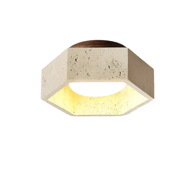 Maliben | Wabi Sabi Travertine Led Ceiling Lamp